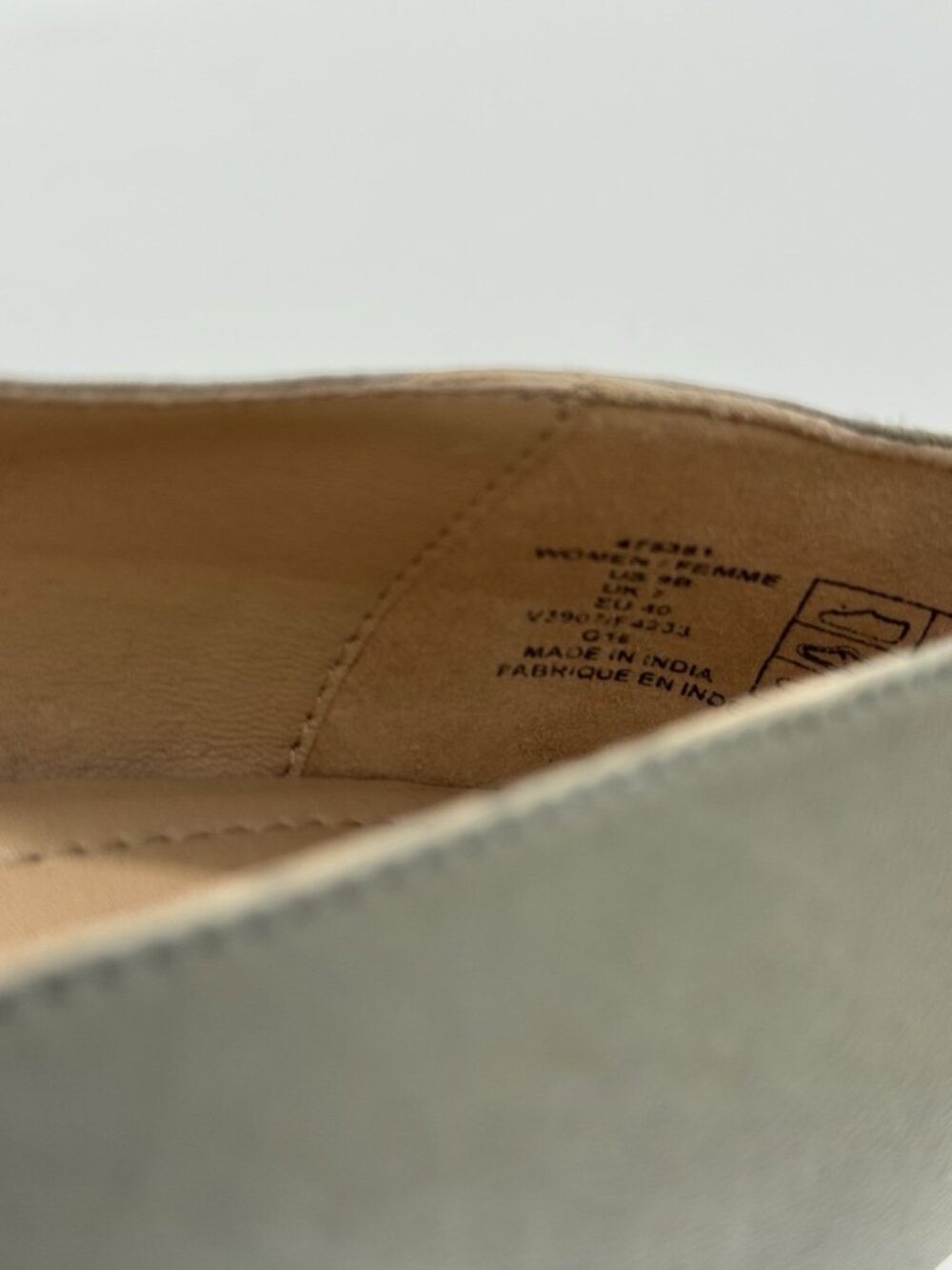 Lands End Women's Captoe Flats Gray Size 9B Business Casual Office Comfort New - Picture 8 of 8